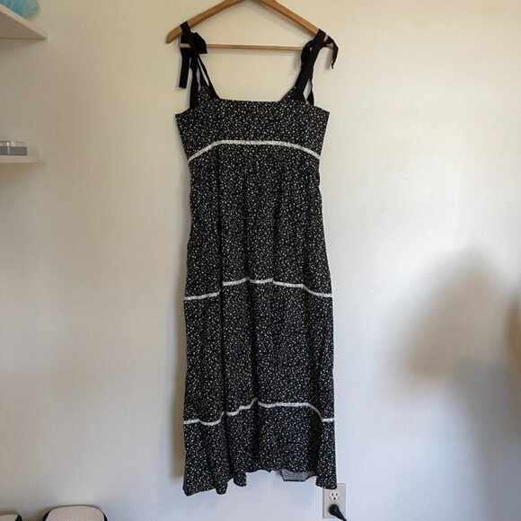 La LIGNE New York - Kate black floral midi dress size M NWT - Picture 5 of 7